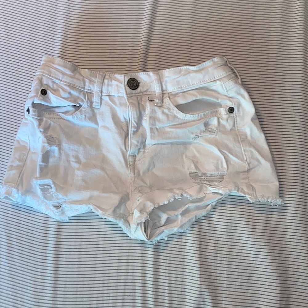 Aeropostale High Wasted Shorty White Shorts